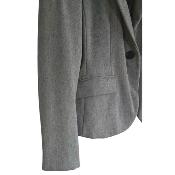 Express Blazer Women's 6 Gray One Button Front Lined Stretch Career - Picture 2 of 7
